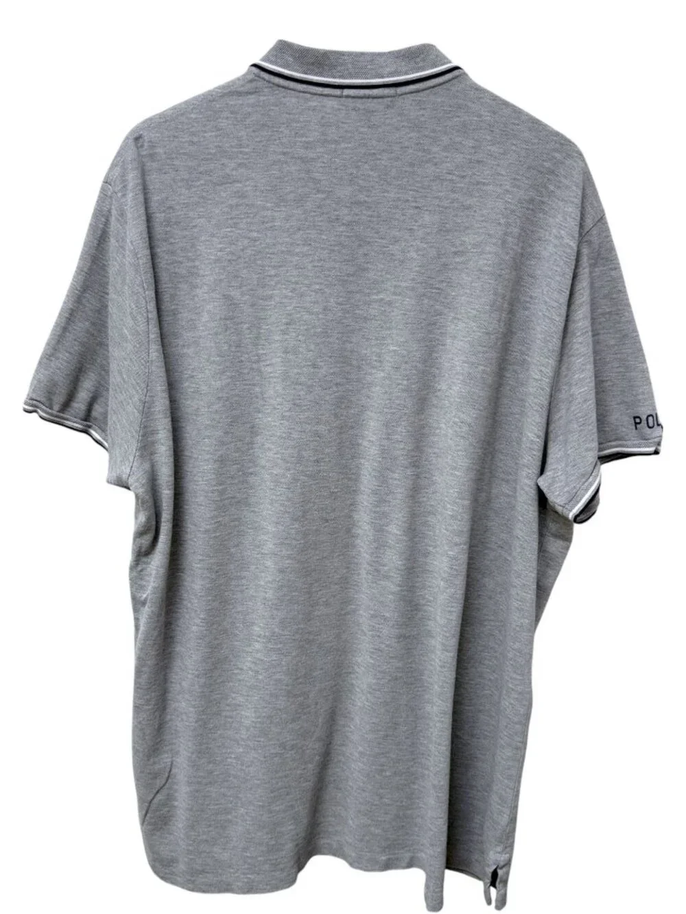 POLO Ralph Lauren Mens XXL Gray Polo Shirt Cotton 67 Graphic Pony Logo